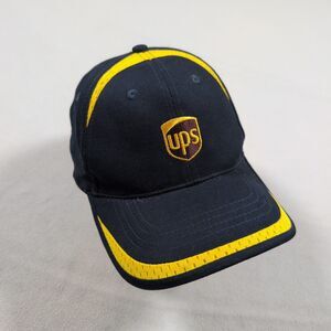 UPS Hat Cap Strap Back Navy Blue Yellow Embroidered K-Products Mens Delivery
